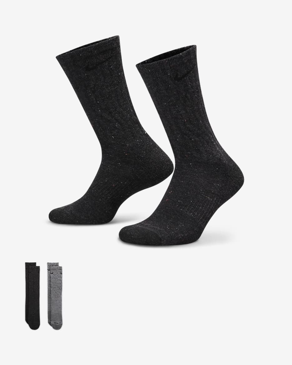 【Nike】Nike Everyday Plus Cushioned Crew Socks (2 Pairs) Nike Everyday Plus Cushioned Crew Socks 2-Pack Dip-Dye